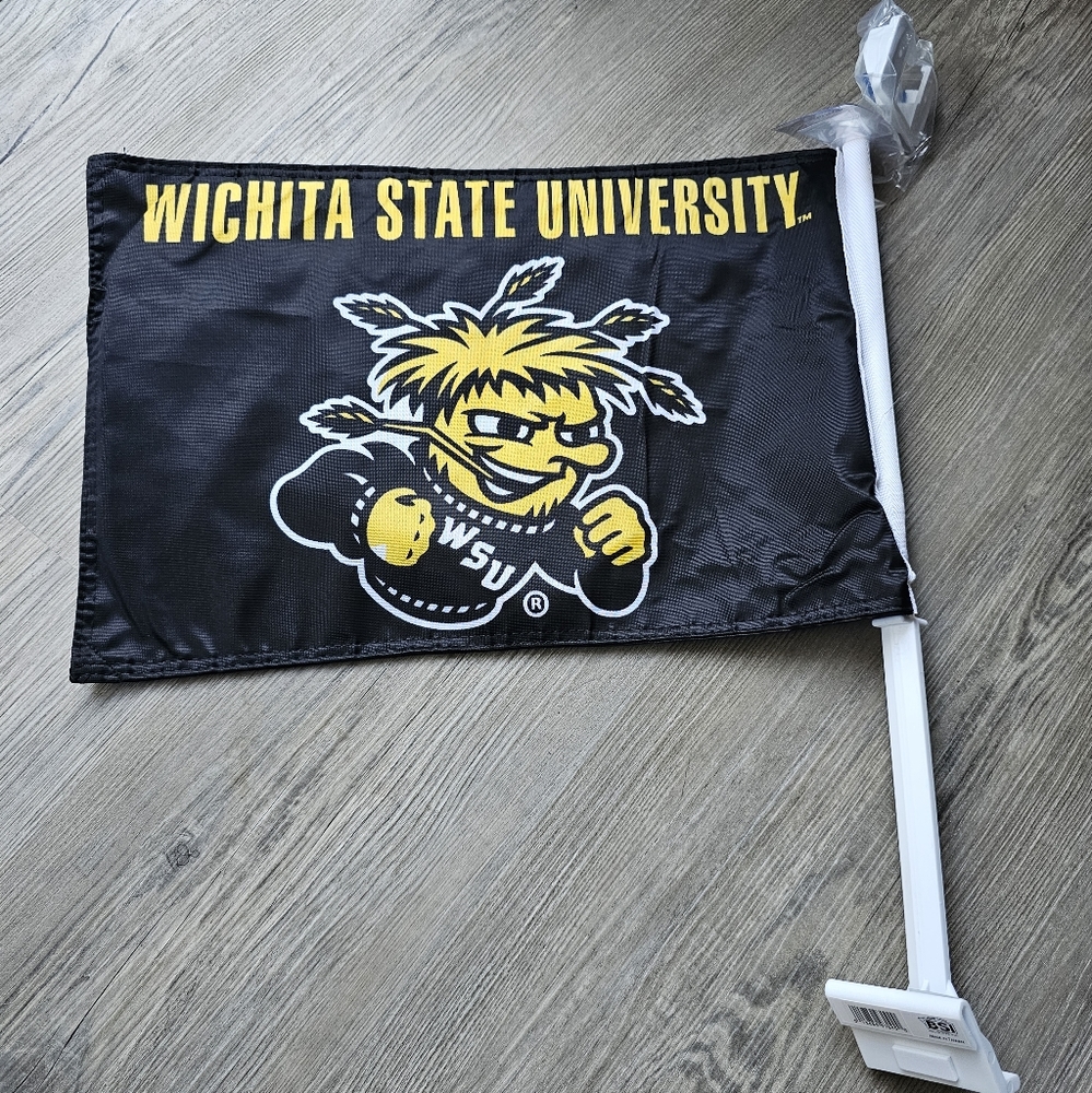 Wichita State University Convertible Car Flag or Wall Flag NWT